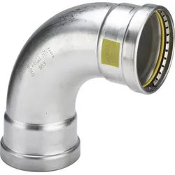 Bogen SANPRESS INOX G 0216XL 90Grad 64mm 577476 aus Edelstahl rostfrei