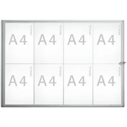 MAUL Schaukasten für den Innenbereich »Maulextraslim 6820808« transparent, 93x65.1x3.1 cm