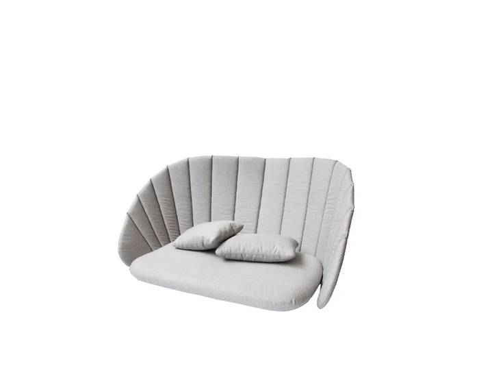 Cane-line Coussins pour canapé Peacock 2 places Cane-line natté light grey