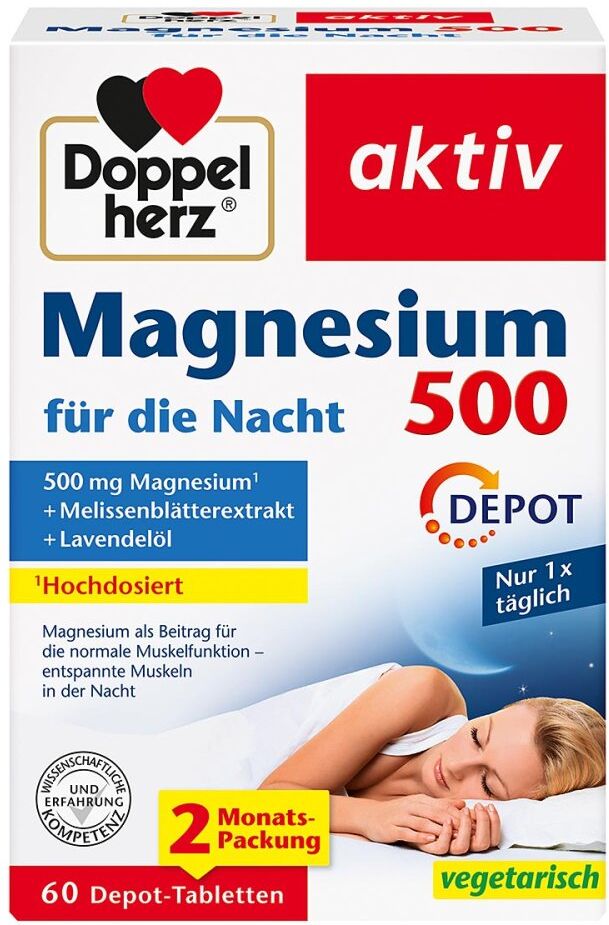 Doppelherz Magnesium 500 für die Nacht Tabletten 60stk