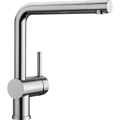 Küchenarmatur BLANCO "LINUS", silber (edelstahl gebürstet), B:11cm H:28,4cm T:26,6cm, Edelstahl, Armaturen, Hochdruck