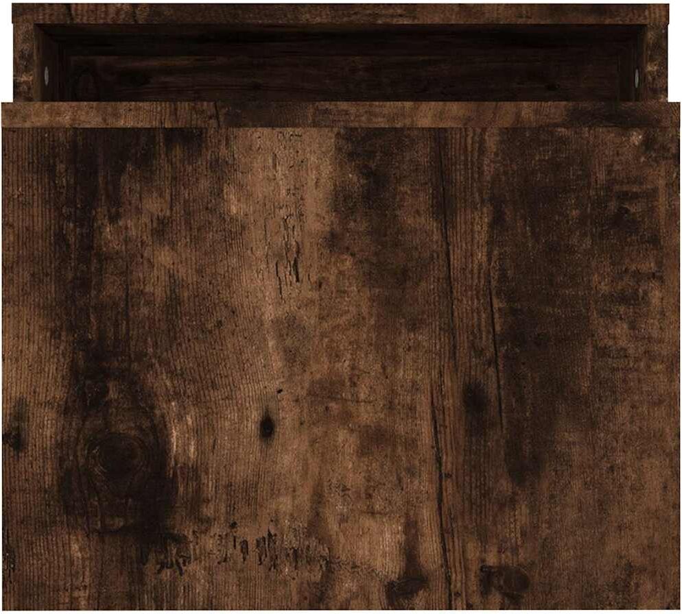 vidaXL Set mesas centro madera contrachapada roble ahumado 100x48x40cm Marrón
