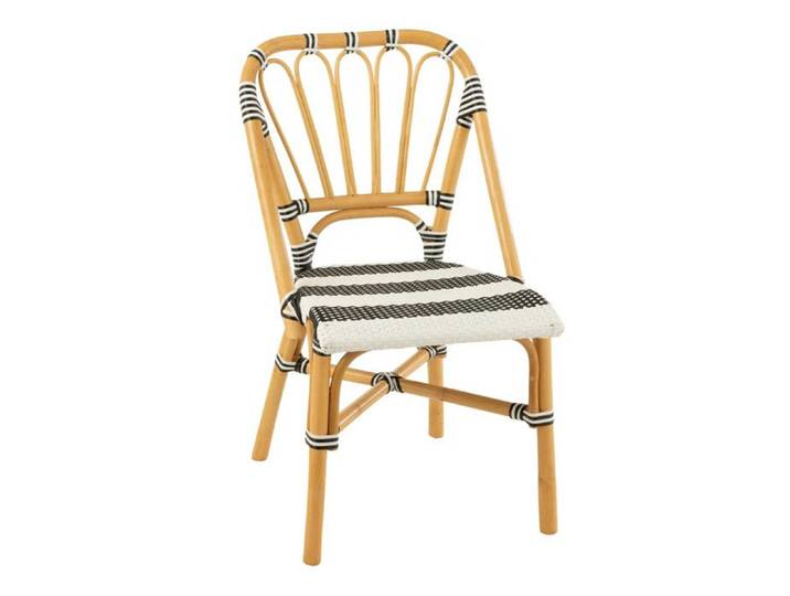 Chaise en Rotin  Danial  85cm Noir