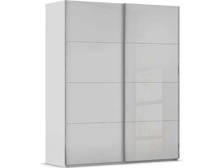 Schwebetürenschrank, Holzwerkstoff, Seidengrau, 181×223×67 cm, 2-türig, Modern, Rauch