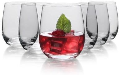 TABLE 12 15.5-Ounce Beverage Glasses, Set of 6, Lead-Free Crystal, Break Resistant