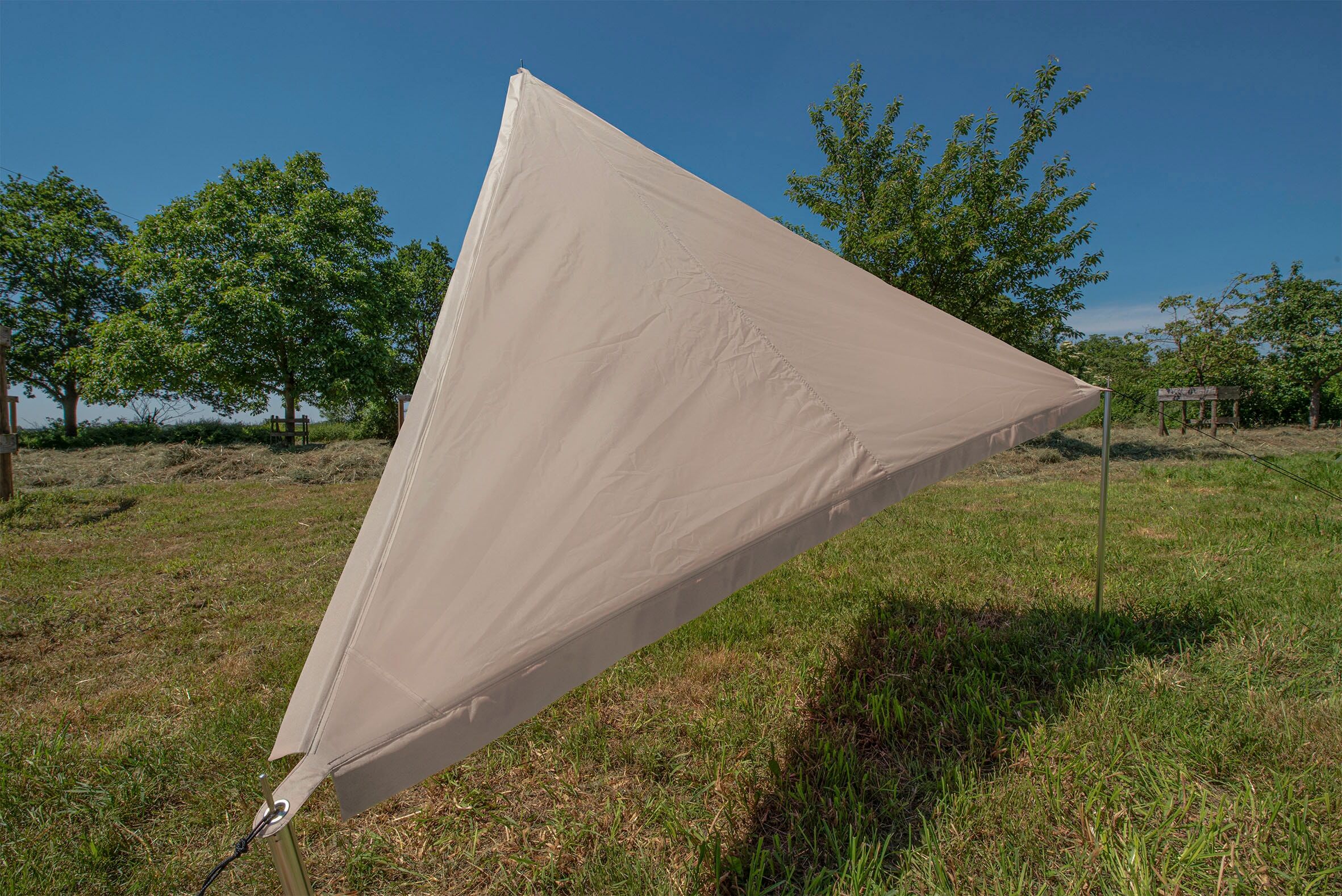 Sonnensegel BENT "TC-Zip-Protect Canvas Single", gelb (oker mit rv abdeckung), Sonnensegel, B/T: 250cm x 250cm, Polycotton, Sonnensegel, B:250cm T:250cm