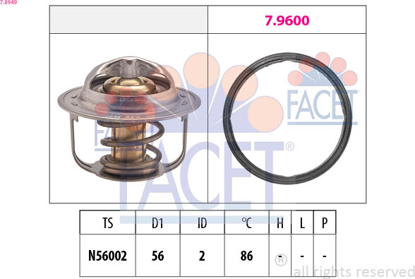 Facet Thermostat, Kühlmittel 7.8949 Für Subaru