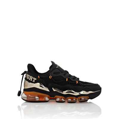 Sneaker PLEIN SPORT "Thunder", Damen, Gr. 46, Normalschaft, orange (0286, schwarz, orangefluo), Schuhe Sneaker