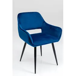 2er-Set KARE DESIGN Stuhl San Francisco Stoff Blau