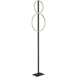 Globo, Stehlampe, Stehleuchte Metall Schwarz Matt, 1xled