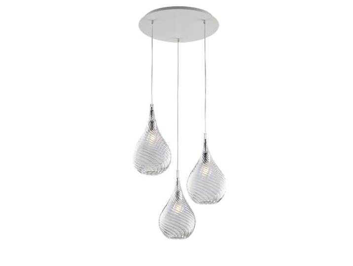 Bonetti Illumina Moderne kroonluchter Pluvia, Verlichting, Transparant, 3 Lampen, E27