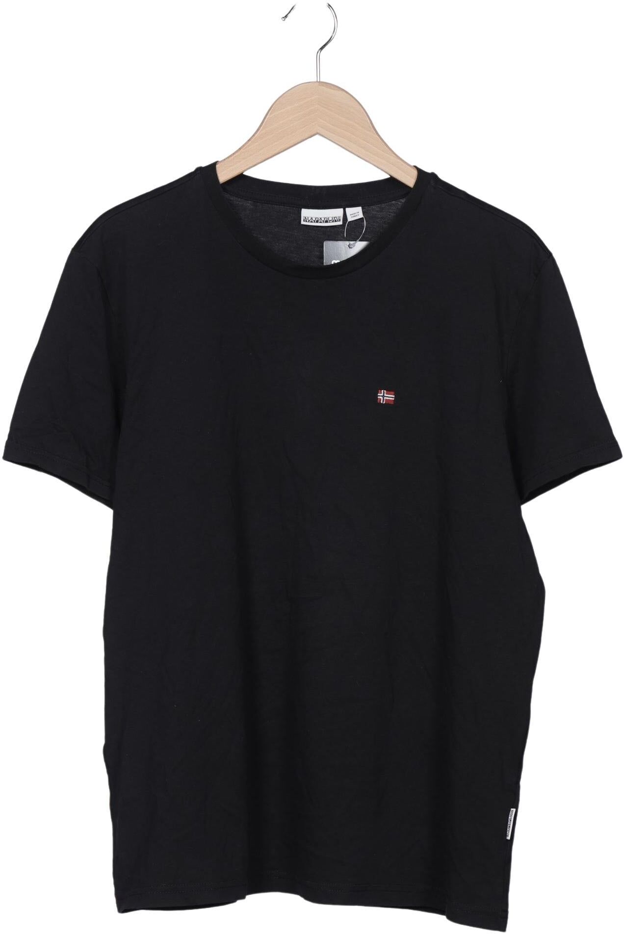 Napapijri Herren T-Shirt, Schwarz, Gr. XL, Baumwolle - Second Hand