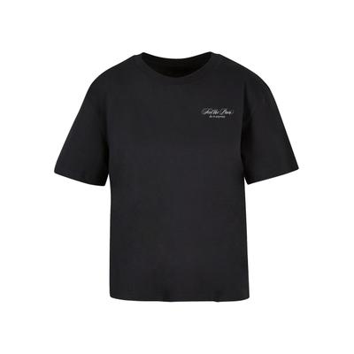 T-Shirt MISS TEE "Miss Tee Feel The Pain Tee", Damen, Gr. XS, schwarz, 100% Baumwolle, bedruckt, oversize, Rundhals, Shirts T-Shirt
