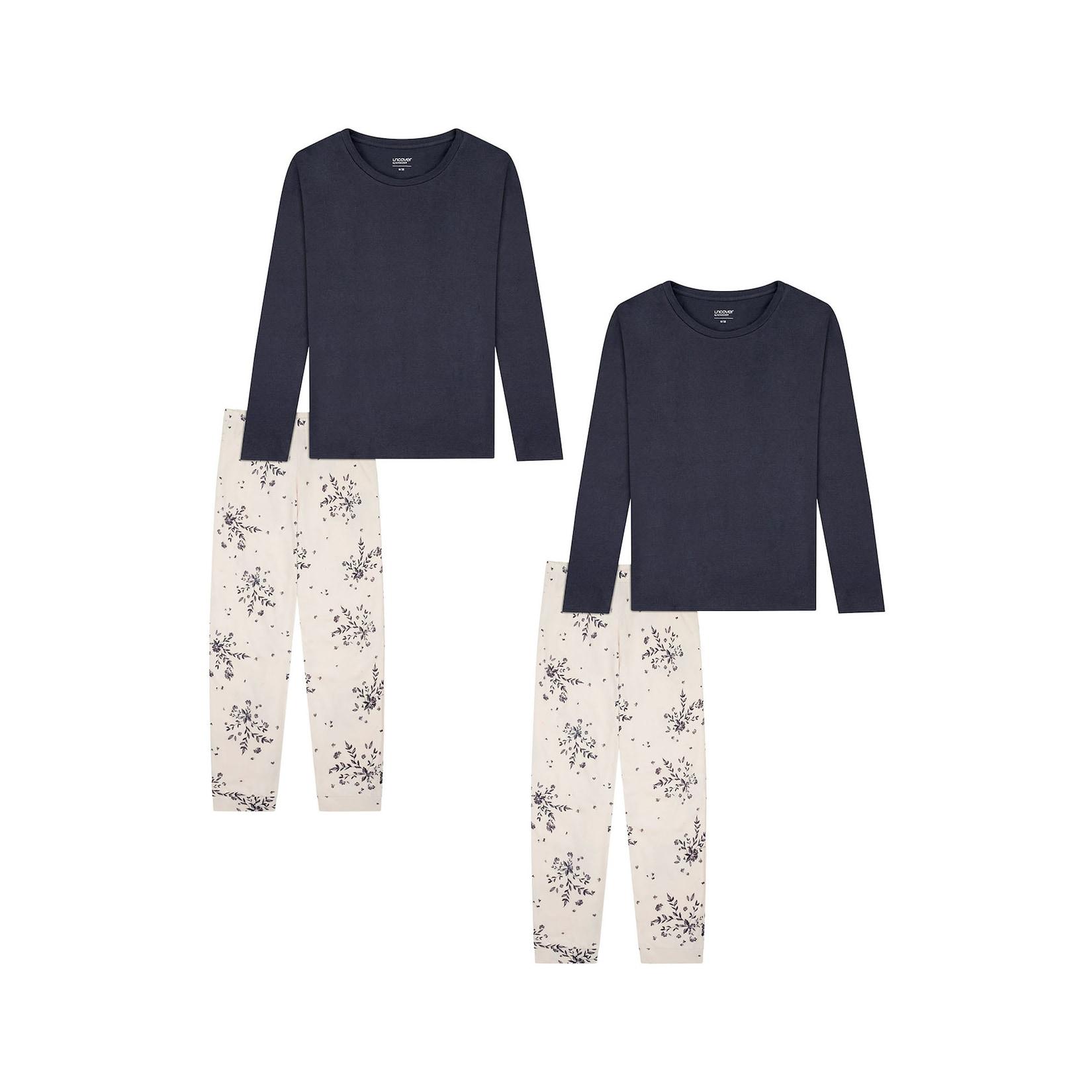 uncover by SCHIESSER Damen Schlafanzug Nightwear 2er Pack