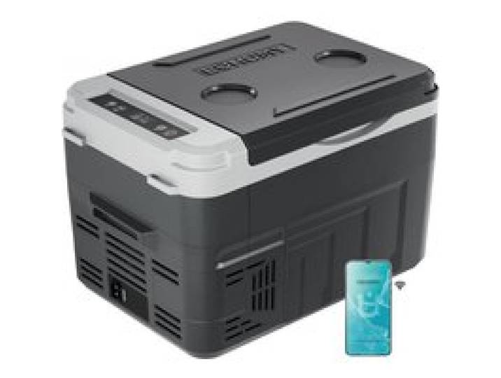 Glacière À Compression 15L Contrôle App -20 à 20°C 12/24V DC & 100-240V AC Portable Pour Camping Voyage Bateau Gris Foncé