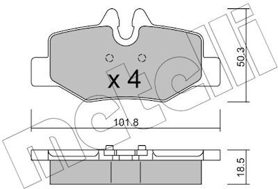 Metelli Bremsbelagsatz, Scheibenbremse 2205760