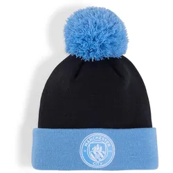PUMA Manchester City FC Essentials Pom Pom Beanie 03 - PUMA navy/team light blue