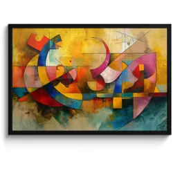 POSTER MIT RAHMEN Kunst - Abstrakt - Modern 90x60 cm