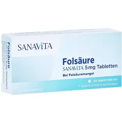 Folsäure Sanavita 5 mg Tabletten 20 St