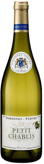 Simonnet-Febvre Petit Chablis Bio 2023 - Vino blanco orgánico de Francia, 75cl, 12% vol.