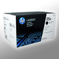 2 HP Toner CE505D 05A Doppelpack schwarz