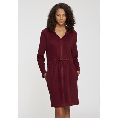 Bademantel, Damen, Gr. 40/42, rot (bordeaux), Graumeliert (Obermaterial): 70% Baumwolle, 30% Polyester. Obermaterial: 80% Baumwolle, 20% Polyester. Futter: 60% Baumwolle, 40% Polyester. Futter 2: 90% Baumwolle, 10% Polyester. Kapuze: 60% Baumwolle,...