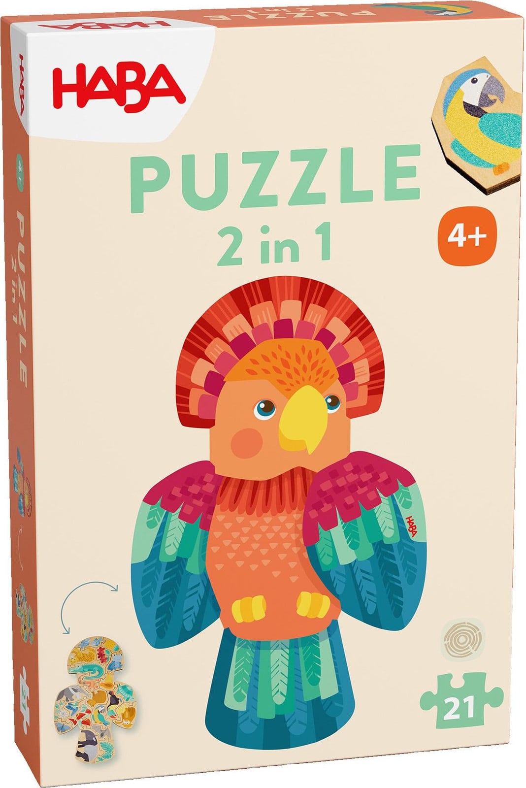 Haba 2-in-1 Puzzel Papegaai
