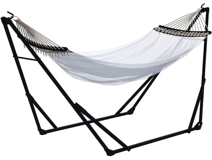 Outsunny - Hangmat - met Standaard - tot 120 kg - Zwart