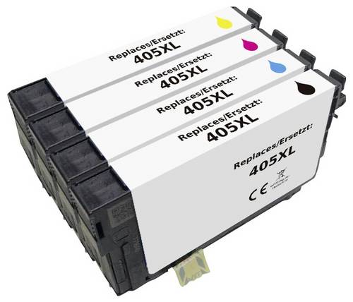 Renkforce Druckerpatrone ersetzt Epson 405XL, T05H6, T05H1, T05H2, T05H3, T05H4 Kompatibel Kombi-Pack Schwarz, Cyan, Magenta