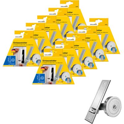 Einlass-Gurtwickler SCHELLENBERG "für das Rollladensystem Maxi, Lochabstand 16 cm, Unterputz-Montage", silber (silberfarben), B:50cm, Gurtwickler, für Rollladengurte mit 23 mm Breite