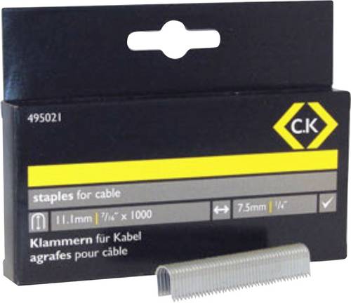 C.K 495021 Tackerklammern Abmessungen (L x B) 10mm x 7.5mm