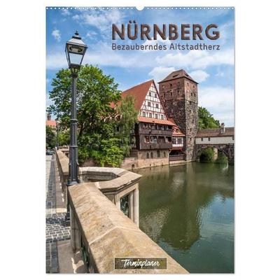 NÜRNBERG Bezauberndes Altstadtherz / Terminplaner (Wandkalender 2027 DIN A2 hoch), CALVENDO Monatskalender