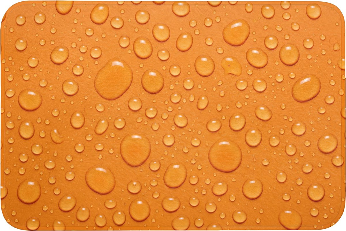 Oranje antislip toiletmat 90 x 60 cm