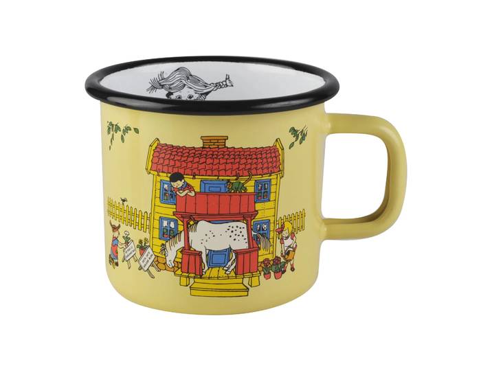 Muurla Tasse en émail Villa Villekulla 3,7 dl Jaune