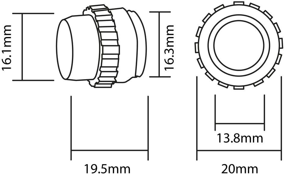 EINPARTS EPP SENSOR 16.5MM BL Parking sensor