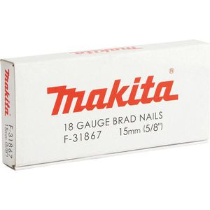 Makita Tackernägel F-31867, Typ 18GA, 15 mm verzinkte Stauchkopfnägel, 5000 Stück