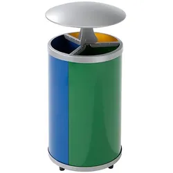 kaiserkraft Wertstoffsammelstation, Abfalleimer, Grün, Blau, Gelb