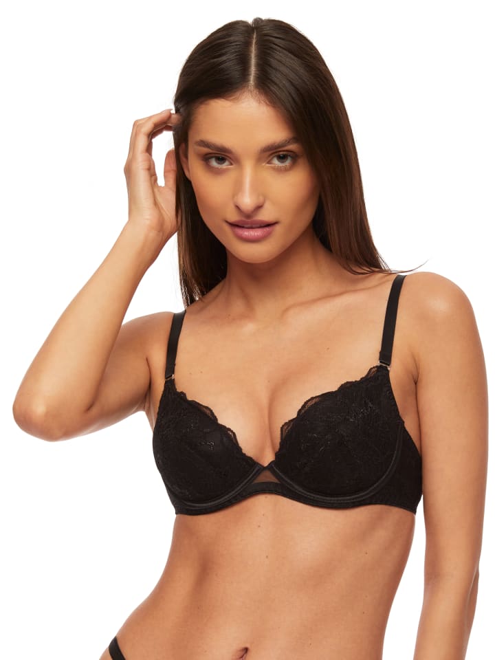 Kinga Push-up-BH "Ice cold" in Schwarz - 85C