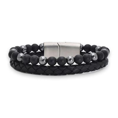 'Black Star' Fashion Bead Armband, J966-06