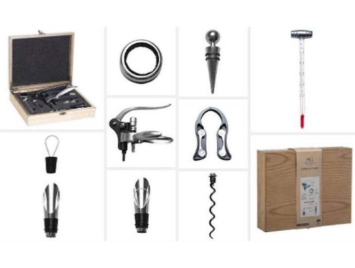 Secret de Gourmet Sommelier Cadeauset - 9 stuks, Houten Doos