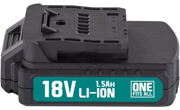 Powerplus Akku 18 V 1500 mAh met 3 LED-laadindicator, compatibel met Powerplus One Fits All gereedschap en geschikt voor de POWEB9051 oplader