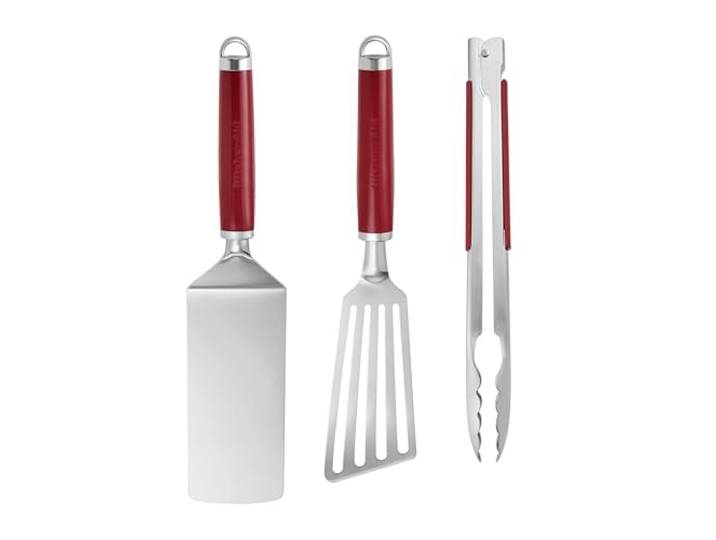 KitchenAid Ensemble ustensils BBQ d'intérieur 3 pc\, Rouge Empire