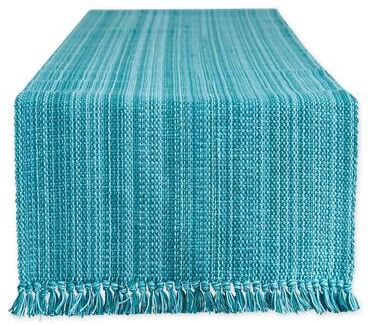 DII Variegated Taupe Fringe Table Runner 13x72