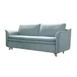 Miuform Einzelsofa mit Schlaffunktion Charming Charlie ¦ blau ¦ Maße (cm): B: 225 H: 85