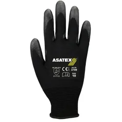 ASATEX PU-Arbeitshandschuhe mit hohem Tastgefühl 3709 Schwarz 11