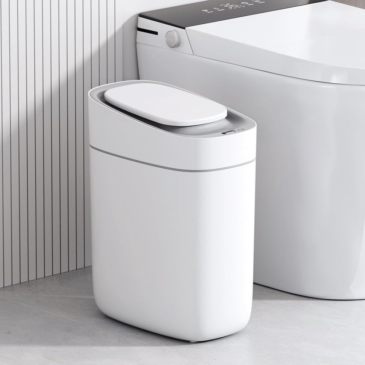 Kleine afvalbak met sensor - Wit - 9,5 liter
