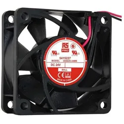 RS PRO Lüfter 60x60x25mm 24VDC 1,9W 30,6m3/h (60 mm), PC Lüfter, Schwarz