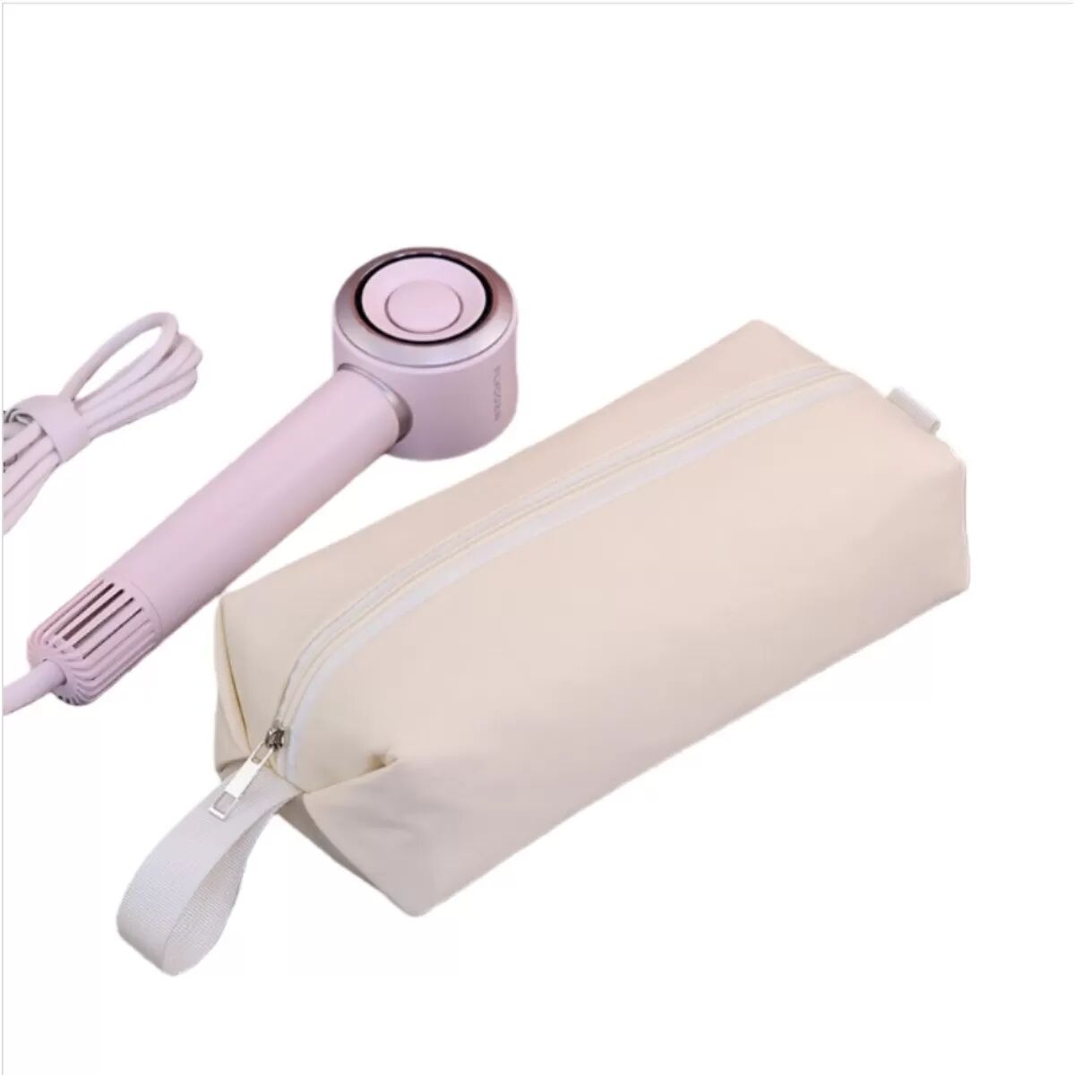 INF Tragbare Reiseaufbewahrungstasche kompatibel mit Dyson Haartrockner/Glätteisen/Lockenstab - Beige Beige