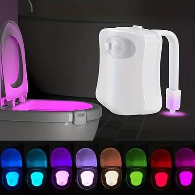 LED-Sensorleuchte für den menschlichen Körper in der Nacht, Toiletten-Hängeatmosphäre für den menschlichen Körper, 8/16 Farben, Toilettensensorleuchte, Toilettendeckelleuchte