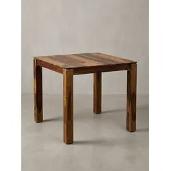 Esstisch Dunkles Massivholz 80x80x75 cm - CHARENTE   Kadima